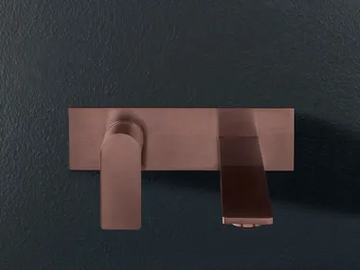 3.6 - 2 hole wall-mounted stainless steel washbasin mixer by Rubinetterie Treemme