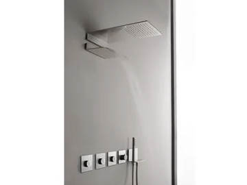 3.6 - 5 hole stainless steel shower set with hand shower by Rubinetterie Treemme