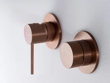 40MM - 2 hole Recessed stainless steel shower mixer by Rubinetterie Treemme