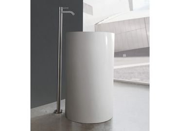 40MM - Floor standing single handle stainless steel washbasin mixer by Rubinetterie Treemme