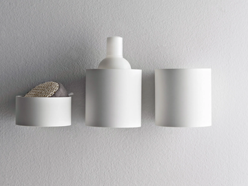 40MM - Set of toothbrush holder and soap dish by Rubinetterie Treemme
