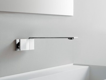 5MM - Wall-mounted stainless steel washbasin mixer by Rubinetterie Treemme