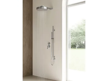 AURELIA - Brass shower set with overhead shower with hand shower by Rubinetterie Treemme