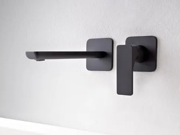 HASK - 2 hole wall-mounted brass washbasin mixer by Rubinetterie Treemme