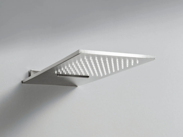 IOS - Wall-mounted rectangular brass waterfall shower by Rubinetterie Treemme