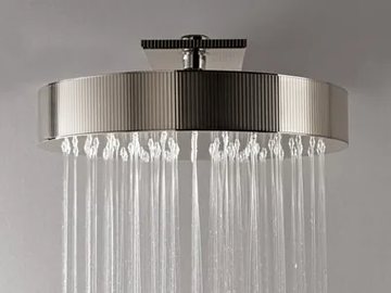 KEA - Wall-mounted round overhead shower with anti-lime system by Rubinetterie Treemme