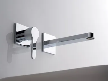 KLAB - Wall-mounted single handle brass washbasin mixer by Rubinetterie Treemme