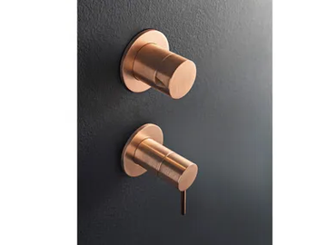 UP+ - 2 hole Recessed single handle brass shower mixer by Rubinetterie Treemme
