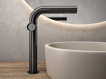 WATERTUBE - Countertop single handle stainless steel washbasin mixer by Rubinetterie Treemme