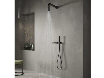WATERTUBE - Recessed stainless steel shower set with overhead shower by Rubinetterie Treemme