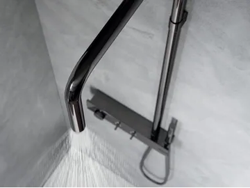 WATT - Thermostatic brass shower set with overhead shower by Rubinetterie Treemme