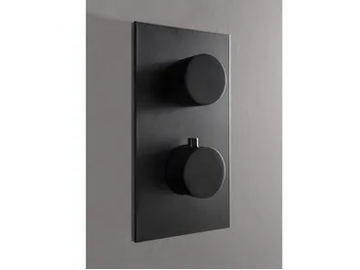 X-CHANGE - Thermostatic brass shower mixer with plate by Rubinetterie Treemme