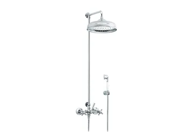 1920-1921 - Wall-mounted shower panel with hand shower with overhead shower by RVB