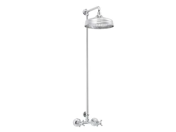 1920-1921 - Wall-mounted thermostatic shower panel with overhead shower by RVB