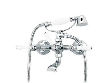 1935 LIMOGES - 2 hole wall-mounted bathtub mixer with hand shower by RVB