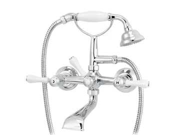 1935 LIMOGES - 2 hole wall-mounted bathtub mixer with hand shower by RVB