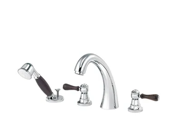 1935 WOOD - 4 hole bathtub set with hand shower by RVB