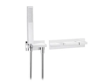 ANDREW - Wall-mounted thermostatic bathtub set with hand shower by RVB