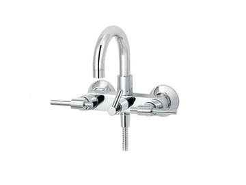 DYNAMIC - 2 hole wall-mounted bathtub mixer by RVB