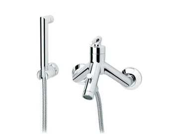DYNAMIC - 2 hole wall-mounted bathtub mixer with hand shower by RVB