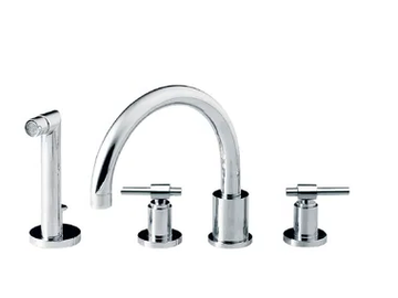 DYNAMIC - 4 hole bathtub set with hand shower by RVB