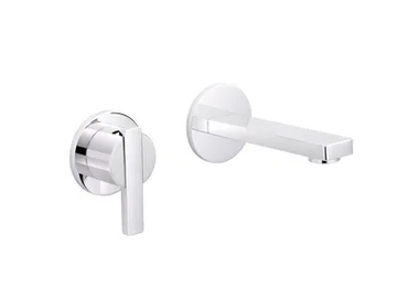 LINE - 2 hole wall-mounted washbasin mixer by RVB