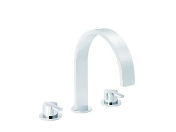 LINE - 3 hole washbasin tap with pop up waste by RVB