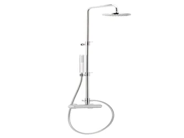 LINE - Wall-mounted shower panel with overhead shower by RVB