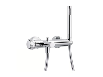 POLO CLUB - 2 hole wall-mounted bathtub mixer with hand shower by RVB