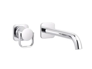 POLO CLUB - 2 hole wall-mounted single handle washbasin mixer by RVB