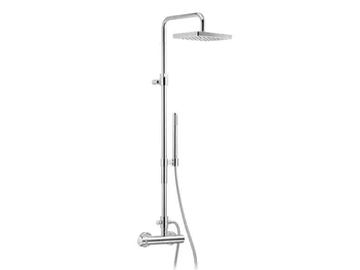 POLO CLUB - Wall-mounted shower panel with hand shower with overhead shower by RVB