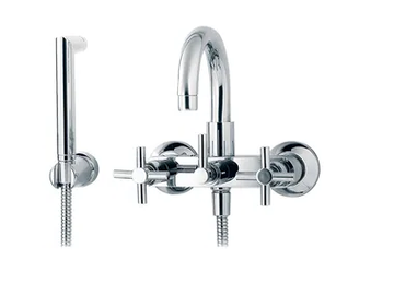 SULLY - 2 hole wall-mounted bathtub mixer with hand shower by RVB