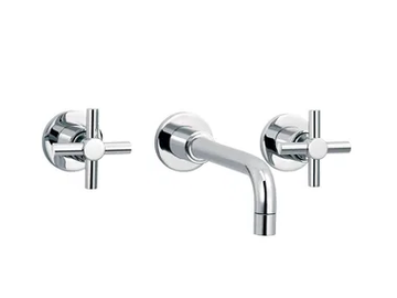 SULLY - 3 hole wall-mounted washbasin mixer by RVB