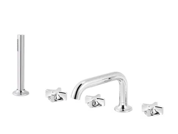 TIMES - 5 hole chromed brass bathtub set with hand shower by RVB