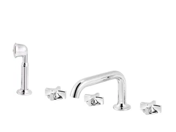 TIMES - 5 hole chromed brass bathtub set with hand shower by RVB