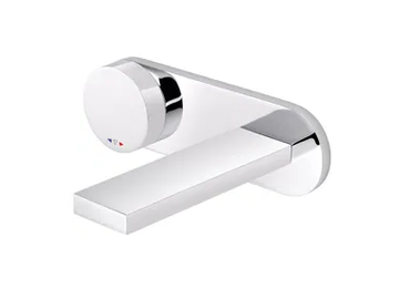 TUNE - 2 hole wall-mounted washbasin mixer with plate by RVB