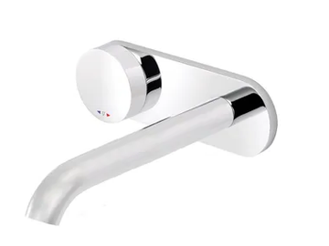 TUNE - Wall-mounted 1 hole washbasin mixer with plate by RVB