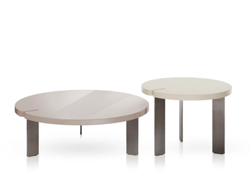 BUTTER - Round wooden coffee table by Saba Italia