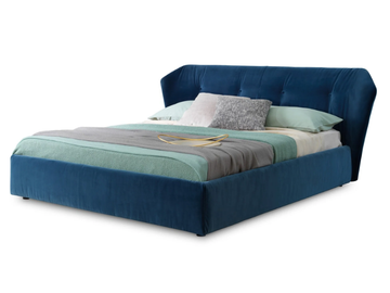 NEW YORK BOX - Upholstered fabric storage bed by Saba Italia