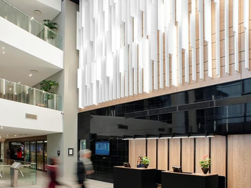 Ecophon Solo™ Baffle Wall - Glass wool Acoustic wall panel _ saint-gobain by Saint Gobain