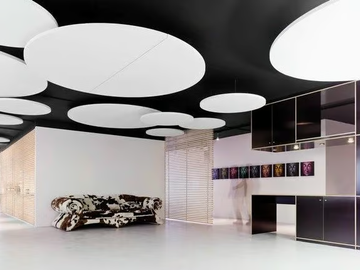 Ecophon Solo™ Circle - Glass wool acoustic ceiling clouds _ saint-gobain by Saint Gobain