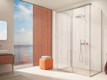 GOCCIA35 - Rectangular glass shower cabin with sliding door _ saint-gobain by Saint Gobain