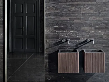 ADDA - Wall-mounted square washbasin by Salvatori