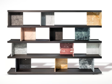 COLONNATA - Divider marble bookcase by Salvatori