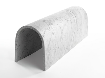 GALLERIA - Carrara marble bench by Salvatori