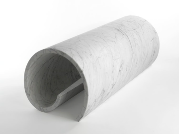 GIRELLA - Carrara marble bench by Salvatori