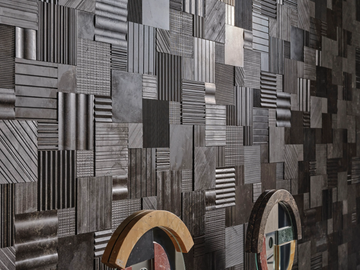 PATCHWORK - Pietra d'Avola 3D wall cladding by Salvatori