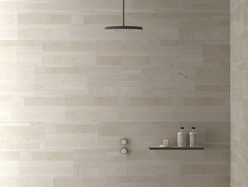 SPAGHETTI - 2 hole marble shower mixer with overhead shower by Salvatori