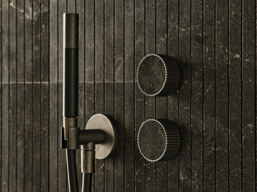 SPAGHETTI - 3 hole marble shower mixer with hand shower by Salvatori