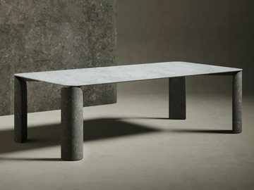 TAULA - Rectangular marble table by Salvatori